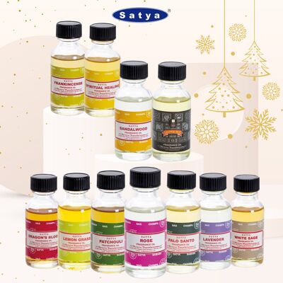 Paquete navideño Satya Fragrance Oil - 3 de cada fragancia
