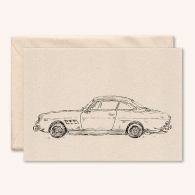 Sustainable card + envelope | Car Ferrari | elderflower