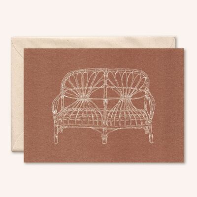 Sustainable card + envelope | Rattan bench | Fig