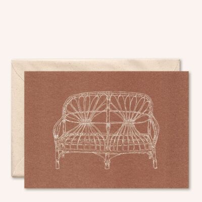 Sustainable card + envelope | Rattan bench | Fig