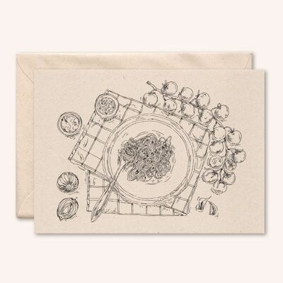 Sustainable card + envelope | Italian food | elderflower