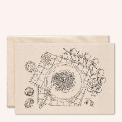 Carte + enveloppe durable | Cuisine italienne | fleur de sureau