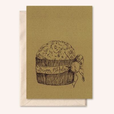 Carte + enveloppe durable | Panettone | Papier carton