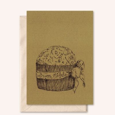 Sustainable card + envelope | Panettone | Cardboard