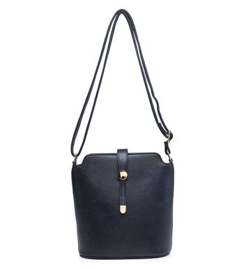 Nouveau sac à bandoulière pour femmes sac à main de qualité sac à bandoulière principal à glissière en cuir PU végétalien - ZQ-392m noir 9