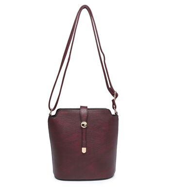 Nouveau sac à bandoulière pour femmes sac à main de qualité sac à bandoulière principal à glissière en cuir PU végétalien - ZQ-392m rouge 1