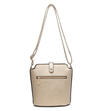 Nouveau sac à bandoulière pour femmes sac à main de qualité sac à bandoulière principal à glissière en cuir PU végétalien - ZQ-392m gris 4