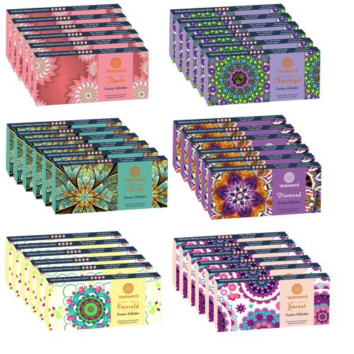 Christmas Bundle Vedmantra Precious Collection Incense Sticks Set - 6 of Each