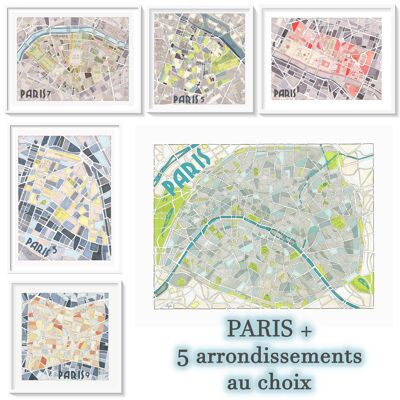 PARIS-Paket - 6 Poster 30x40cm