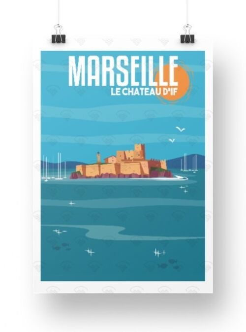 Marseille - Chateau d'If 30 x 40 cm