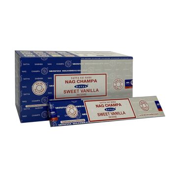 Lot de Noël Satya Nag Champa Combo Masala bâtons d'encens – 6 de chaque 4