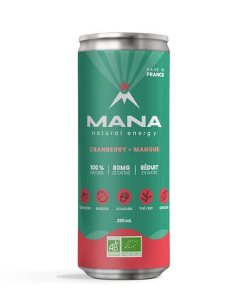 MANA Natural Energy - Cranberry & Mangue - 250mL 1