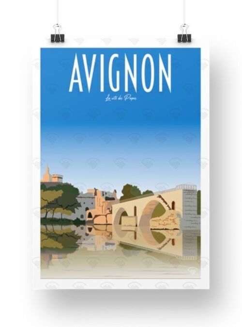 Avignon - Cité des papes 30 x 40 cm