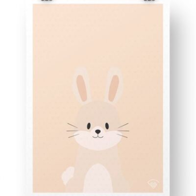 Rabbit Poster - Orange