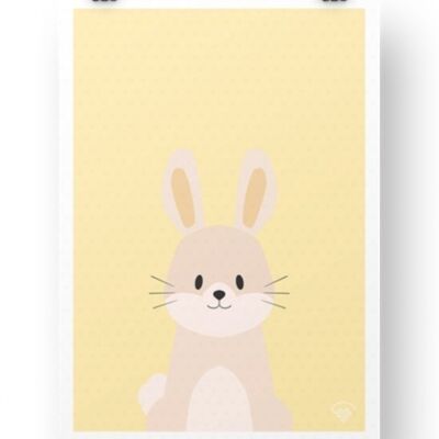 Kaninchen-Poster - Gelb