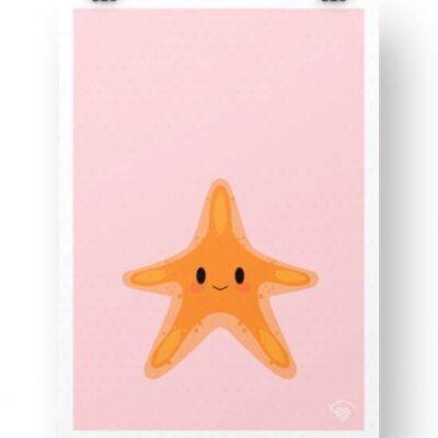 Poster di stelle marine - rosa