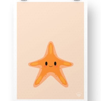Starfish Poster - Orange
