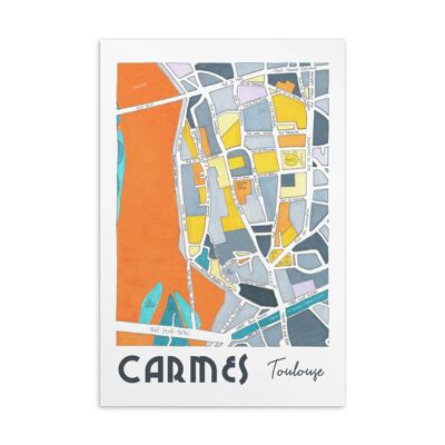 TOULOUSE, Carmes-Viertel - Postkarte