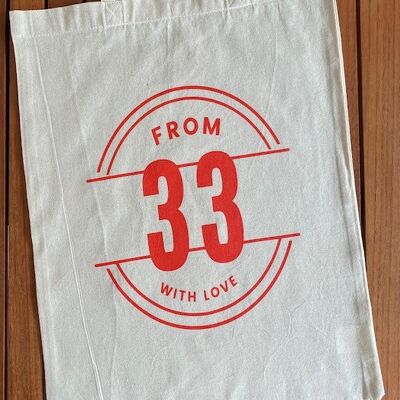 TOTE BAG DE 33 CON AMOR