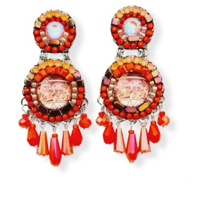 BOUCLES D'OREILLES BRILLANCE ORANGE