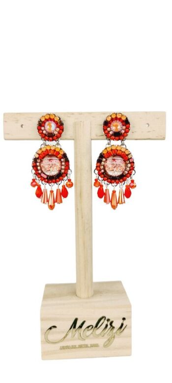 BOUCLES D'OREILLES BRILLANCE ORANGE 2