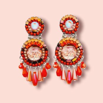 BOUCLES D'OREILLES BRILLANCE ORANGE 3