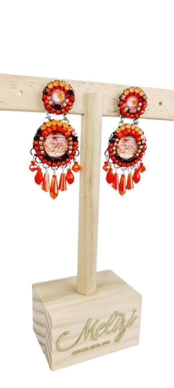 BOUCLES D'OREILLES BRILLANCE ORANGE 4