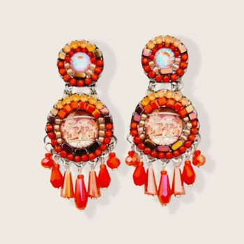 BOUCLES D'OREILLES BRILLANCE ORANGE 5