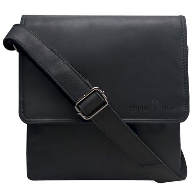 Jost Leather Bag Women's Shoulder Bag Small Men's Vintage - Black
