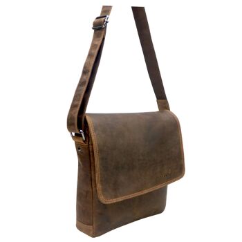 Jost Sac en Cuir Femme Sac à Bandoulière Petit Homme Vintage - Kaki 10