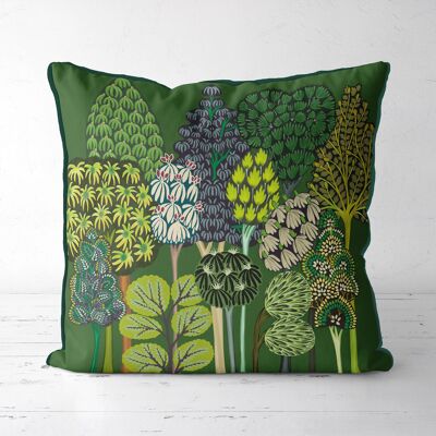 Serene forest greens, Throw Pillow, Cushion Cover, 45x45cm