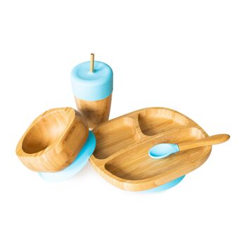 Ensemble-cadeau assiette, tasse à paille, bol et cuillère pour tout-petits 2