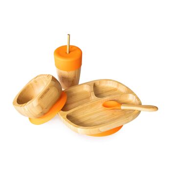 Ensemble-cadeau assiette, tasse à paille, bol et cuillère pour tout-petits 4