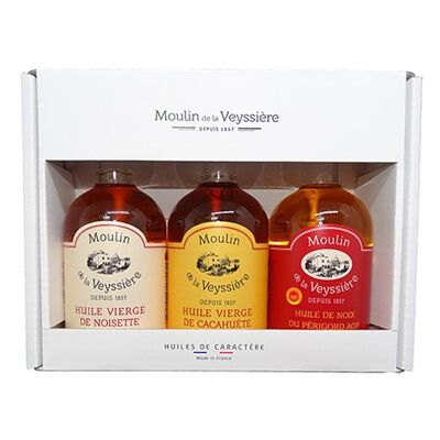 Coffret découverte 3 huiles Noix / Noisette / Cacahuète - 10cl