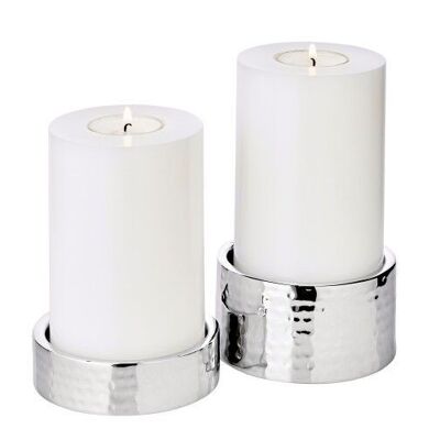 Tealight holder Luca set of 2, Ø 9.5cm, H: 2.5/5cm