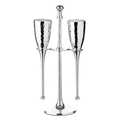 2 calici champagne Didi con supporto H 32 cm