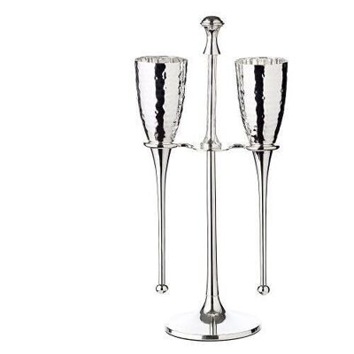 2 champagne glasses Didi with stand H 32 cm