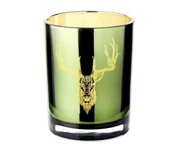 Lanterne en verre Ted vert H 13 cm 2