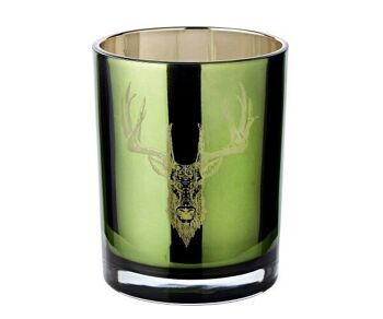 Lanterne en verre Ted vert H 13 cm 3