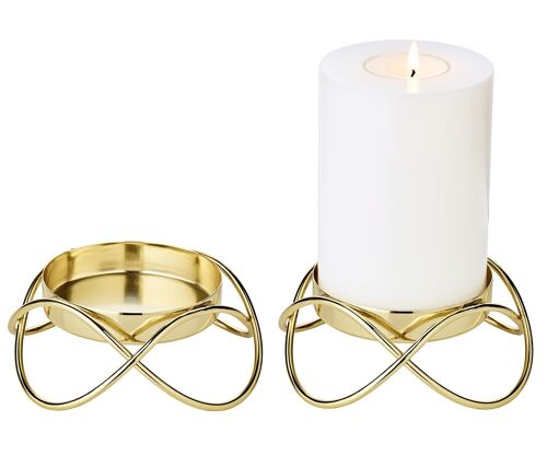 2er Set Kerzenhalter Bastia in gold H 5 cm