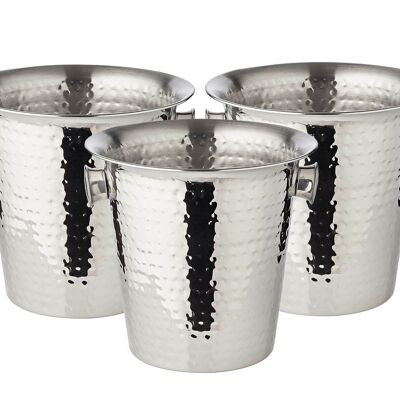 Champagne cooler Joey S/3 hammered outside Ø 21 cm