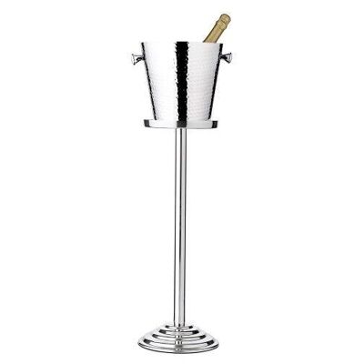 Champagne cooler Capri with stand hammered H 83cm