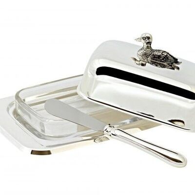Butter dish duck with knife L 18 cm