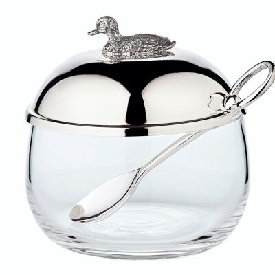 Jam jar duck H 10 cm