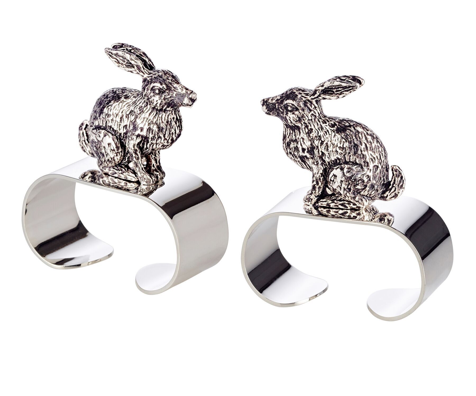 Serviettenring Hase sitzend 2er Satz L 5 cm