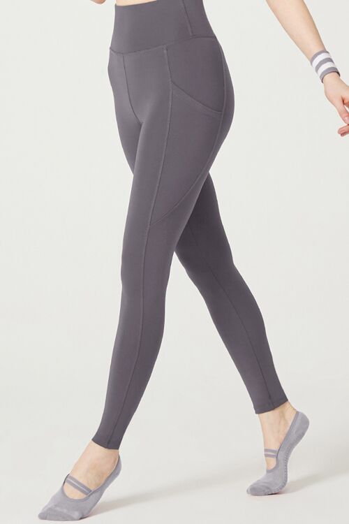 SEAMLESS ACTIVEWEAR POCKET LEGGINGS - GRAY