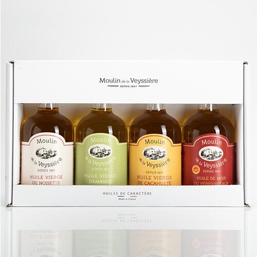 Coffret découverte 4 huiles Noix / Noisette / Amande / Cacahuète - 10 cl