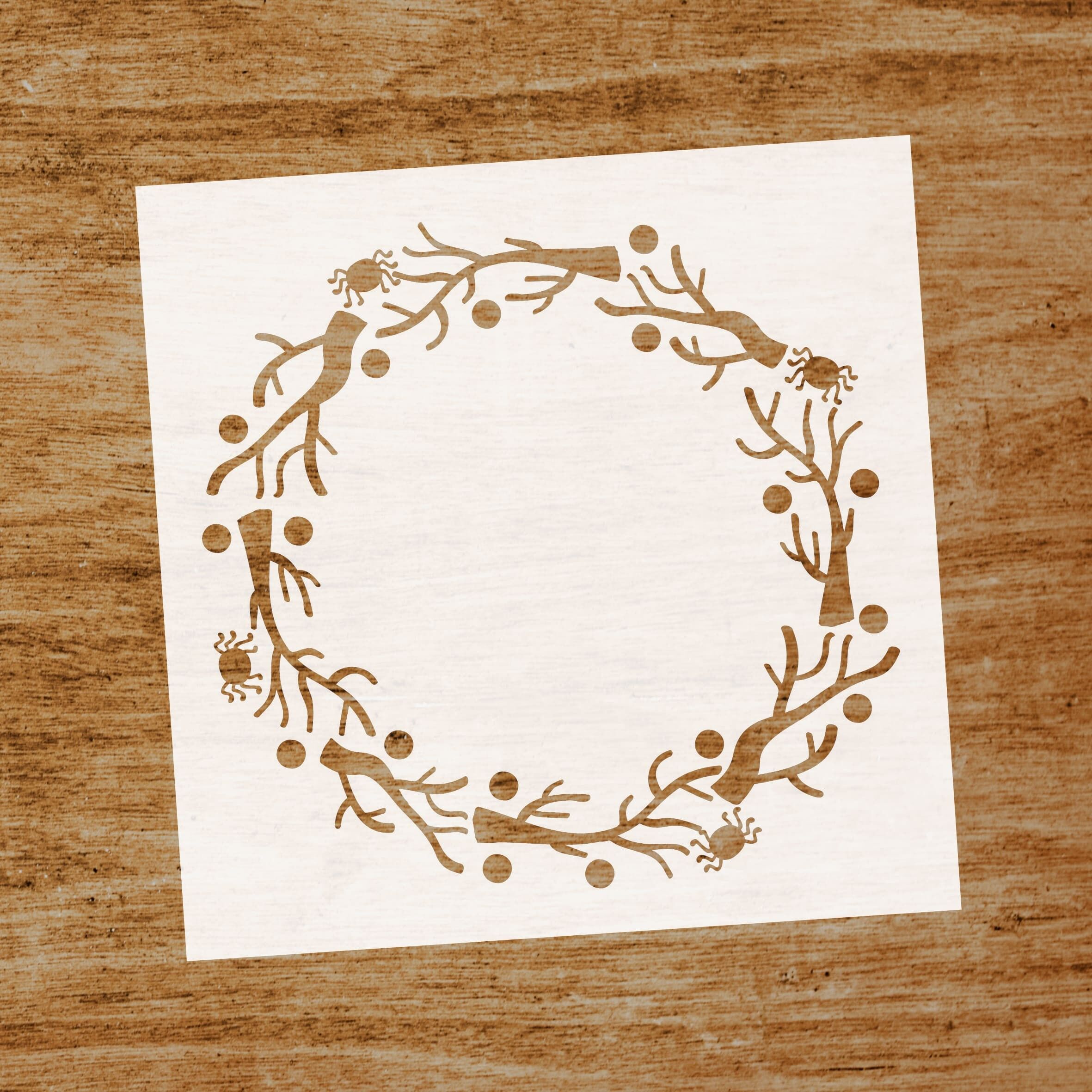 Pochoir de couronne d'Halloween