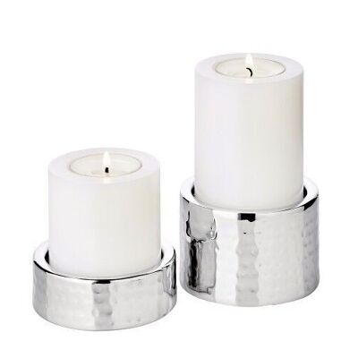 Tea light holder Luca set of 2 H 2.5/5cm