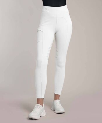 Pantalon d'Équitation Compression Blanc 2